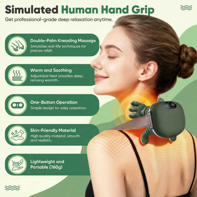 Therahand™ Pro Heated Deep - Grip Massager - Kevora